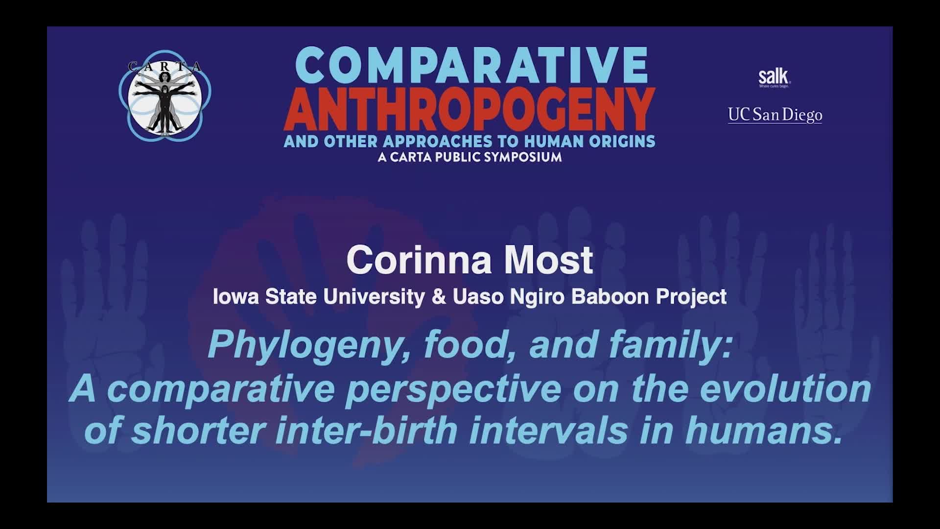 Thumbnail image for UCTV: CARTA: Comparative Anthropogeny - The Evolution of Shorter Inter-birth Intervals in Humans with Corinna Most