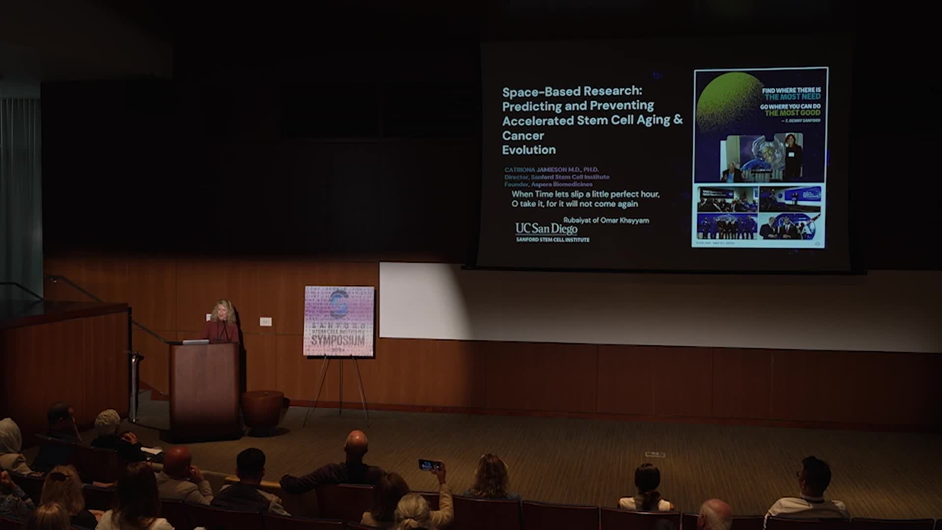 Thumbnail image for UCTV: Space-Based Research: Predicting and Preventing Accelerated Stem Cell Aging & Cancer Evolution with Catriona Jamieson - Sanford Stem Cell Symposium 2024