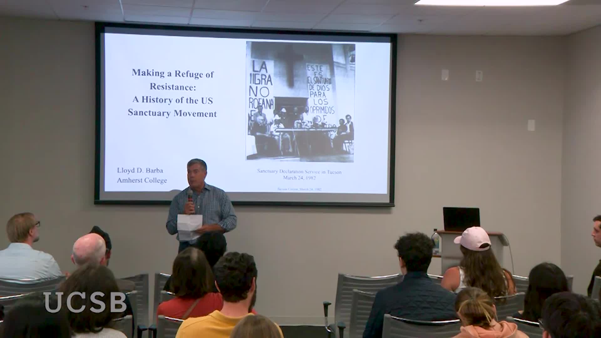 Thumbnail image for UCTV: Making a Refuge of Resistance: A History of the U.S. Sanctuary Movement, with Lloyd Barba